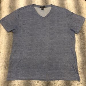 Kenneth Cole V Neck Tee Shirt XL Grey Light Weight